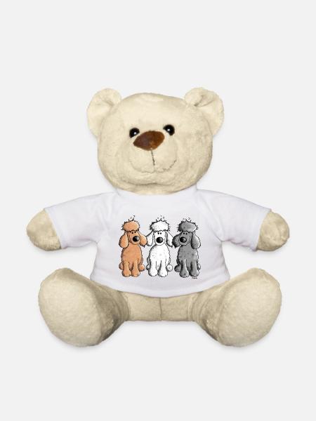 Trois Caniche Drôle - Chien - Chiens - Nounours - jaune soleil