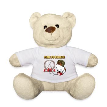 Cute hamster cool helmet, dynamite and hamster wheel - Teddy Bear - sun yellow - Front