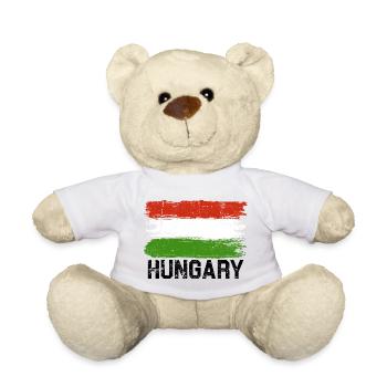 Hungarian Flag Brush Stroke - Teddy Bear - sun yellow - Front