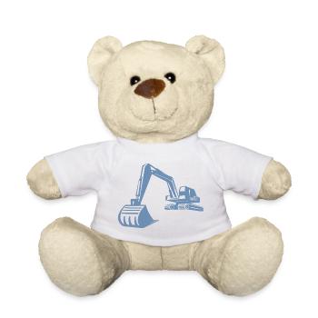 Excavator Silhouette, Precise Design for - Teddy Bear - sun yellow - Front