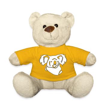 Koala Line Art - Teddy Bear - sun yellow - Front