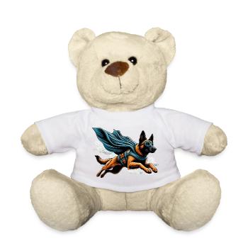 Super Dog Belgian Shepherd Cape Gift - Teddy Bear - sun yellow - Front