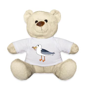Moewe und Wattwurm Wattn Team - Teddy - Sonnengelb - Vorne