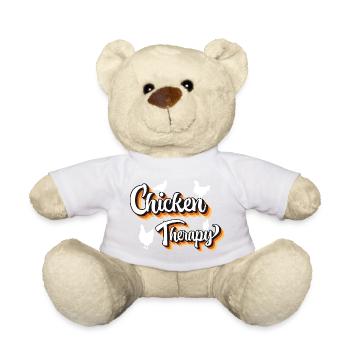 Chicken Therapy Humor Design - Teddy Bear - sun yellow - Front