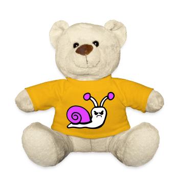 Snail angry angry angry unhappy upset - Teddy Bear - sun yellow - Front