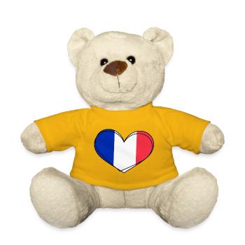 Cœur Tricolore Frankreich - Teddy - Sonnengelb - Vorne