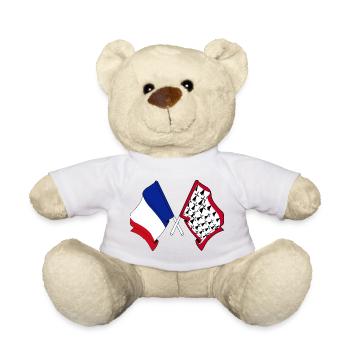 Limousin and France Flag - Teddy Bear - sun yellow - Front