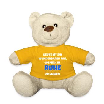 Heute ist ein wunderbarer Tag Ruhe - Teddy - Sonnengelb - Vorne