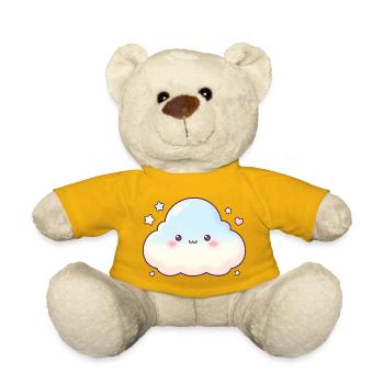 Pastel Cloud Kawaii Glow Kids Dream - Teddy Bear - sun yellow - Front