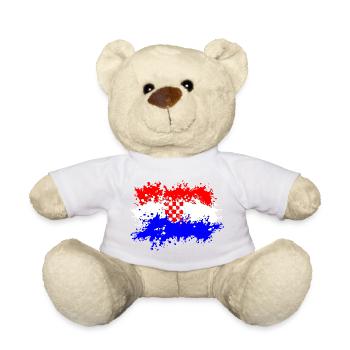 Kroatien Flagge Splash - Teddy - Sonnengelb - Vorne