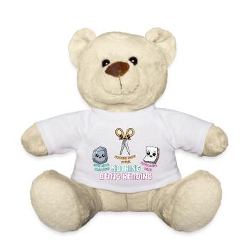 Niedlich: Nichts schlägt Buch lesen, Schere, Stein, Papier, Schere, - Teddy - Sonnengelb - Vorne