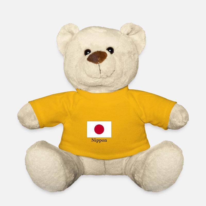 Conception du drapeau japonais - Nounours - jaune soleil