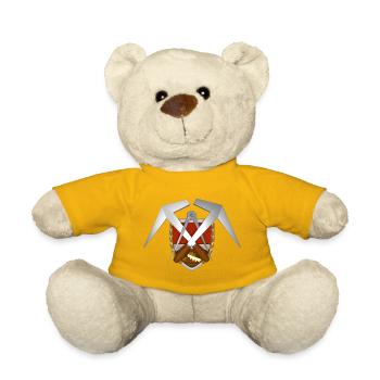 Handwerk Dachdecker Emblem - Teddy - Sonnengelb - Vorne