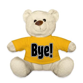 Bye!. Cheerful expression - Teddy Bear - sun yellow - Front