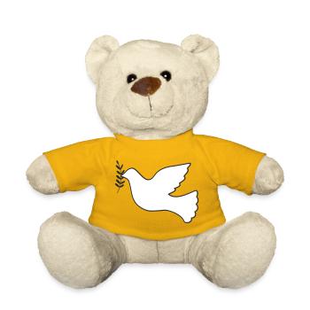 Friedenstaube mit Zweig - Teddy - Sonnengelb - Vorne