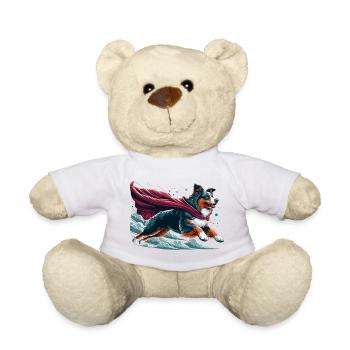 Super Dog Australian Shepherd Sheppie Gift - Teddy Bear - sun yellow - Front