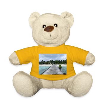 Tropical pier on the turquoise sea Kudafushi Maldives - Teddy Bear - sun yellow - Front
