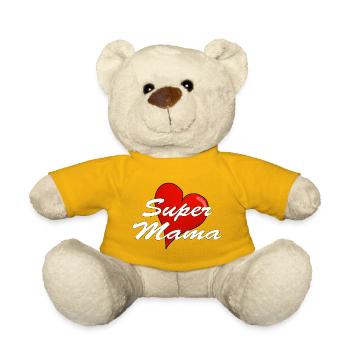 Super mom - Teddy Bear - sun yellow - Front