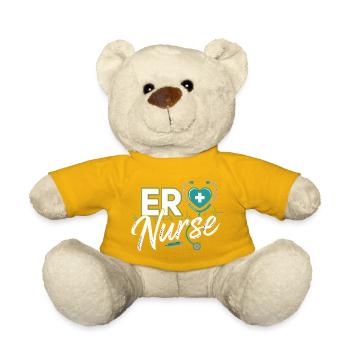 ER Nurse Herz Logo - Teddy - Sonnengelb - Vorne