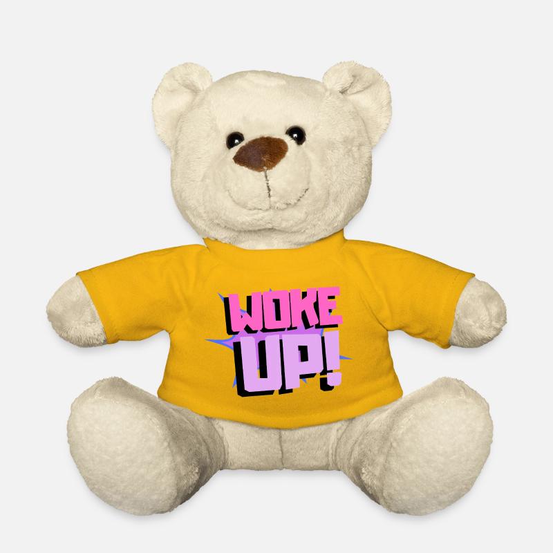 woke up - Teddy Bear - sun yellow