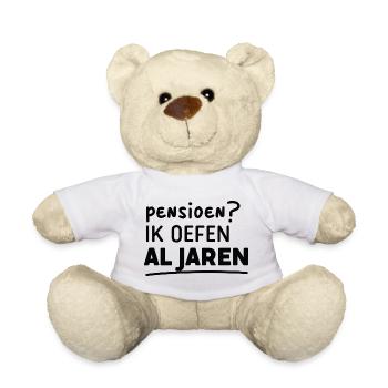 Ruhestand? Ich übe seit Jahren – Flemish Humor Print - Teddy - Sonnengelb - Vorne