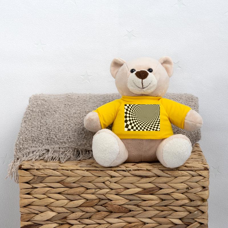 Black and White Square Tourbillon Teddy Bear