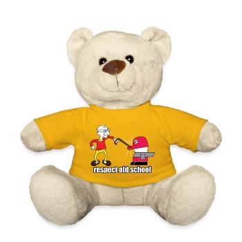 Respect Old School Cartoon - Teddy Bear - sun yellow - Front