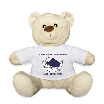 Mondschaf schläft – Ruhe Bitte - Teddy - Sonnengelb - Vorne