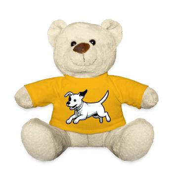 Verspielter Hund-Cartoon - Teddy - Sonnengelb - Vorne
