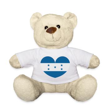 Honduras heart flag - Teddy Bear - sun yellow - Front