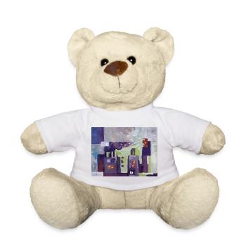 City in Muted Colors - Teddy Bear - sun yellow - Front