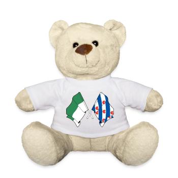 Vlieland & Friesland kreuzte Flaggen - Teddy - Sonnengelb - Vorne