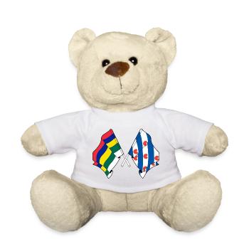 Terschelling & Friesland kreuzte Flaggen - Teddy - Sonnengelb - Vorne