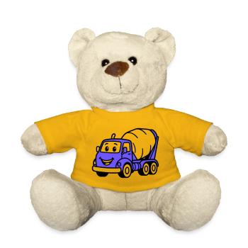 Construction Wagon Kids - Teddy Bear - sun yellow - Front