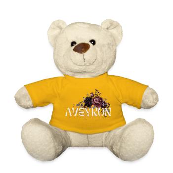 Aveyron T-Shirt Humour Gift - Teddy Bear - sun yellow - Front
