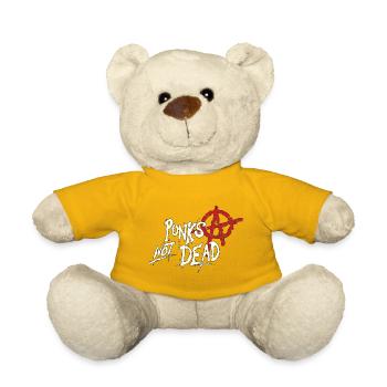Punks Not Dead Anarcho Punk Logo - Teddy Bear - sun yellow - Front