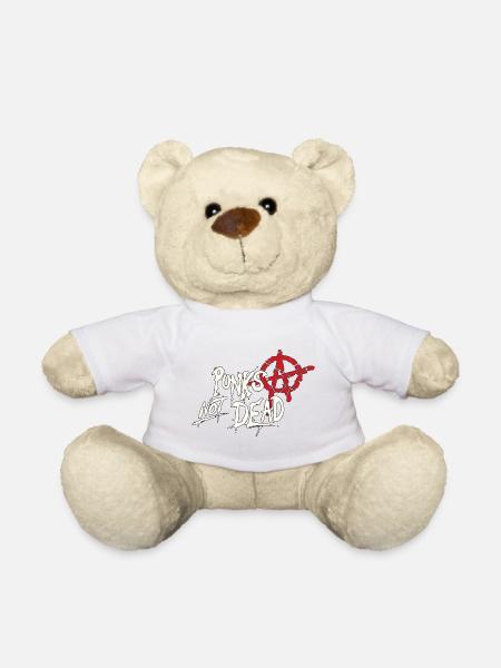 Punks Not Dead Anarcho Punk Logo - Teddy Bear - sun yellow