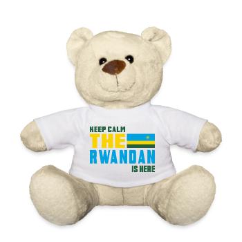 Keep Calm Ruanda Flaggen Design - Teddy - Sonnengelb - Vorne