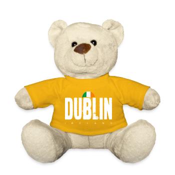 Dublin Bold Wortmarke Irische Flagge - Teddy - Sonnengelb - Vorne
