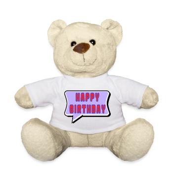 HAPPY BIRTHDAY - Teddy Bear - sun yellow - Front