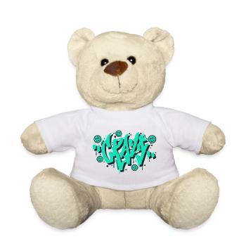 Conception de lettres graffiti folles - Nounours - jaune soleil - Devant