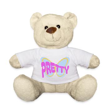 Design imprimé sarcastique « Pretty please » - Nounours - jaune soleil - Devant