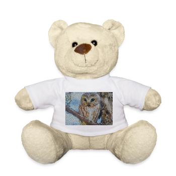 Nocturnal Owl Mosaic - Teddy Bear - sun yellow - Front