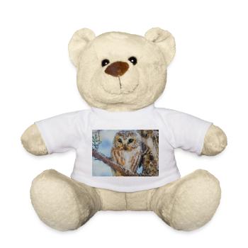 Wald Eulenporträt Aquarell - Teddy - Sonnengelb - Vorne