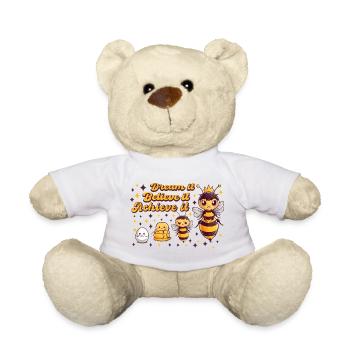 Queen Bee Girl Motivation School Dream - Teddy Bear - sun yellow - Front