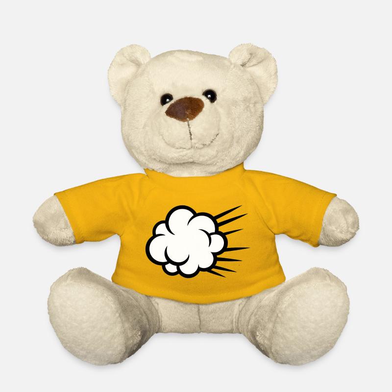 Nuage Burst Dessin Animé - Nounours - jaune soleil