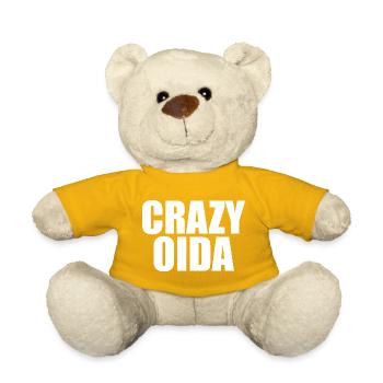 crazy_oida_shirt_geschenk_lustig_wien_oesterrei - Teddy - Sonnengelb - Vorne