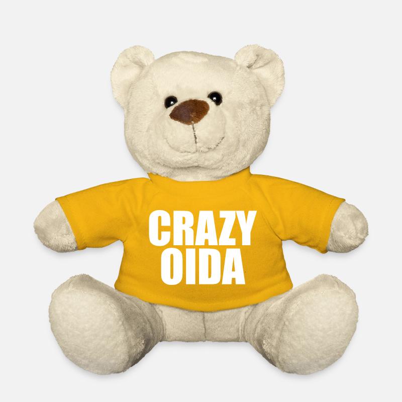 crazy_oida_shirt_geschenk_lustig_wien_oesterrei - Teddy - Sonnengelb
