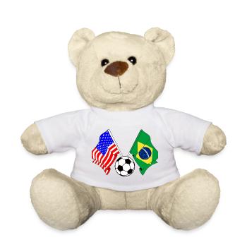 Football Brésil vs États-Unis - Nounours - jaune soleil - Devant
