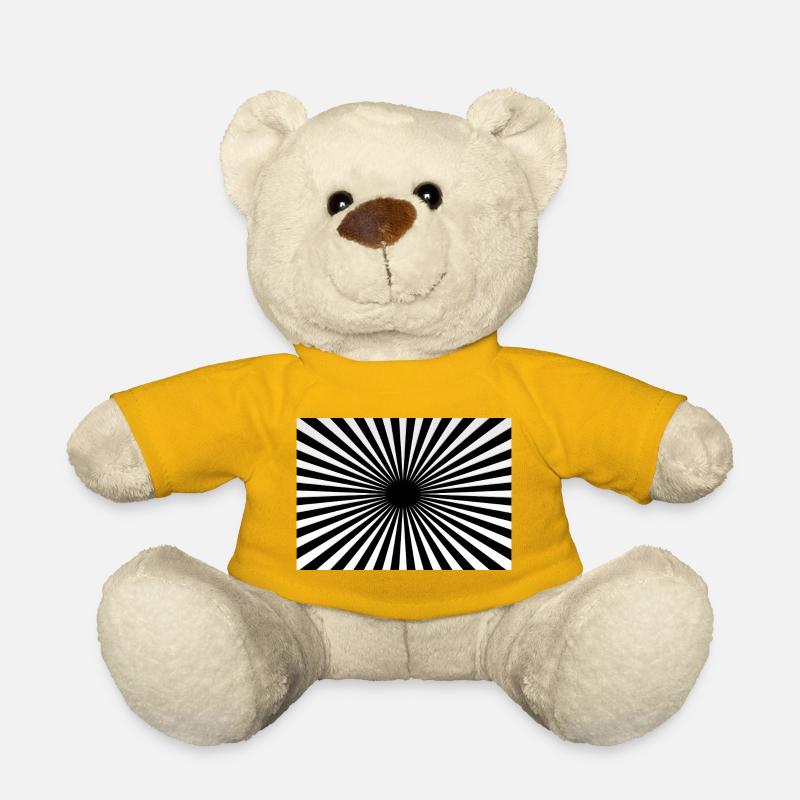 Rayons radiaux centrés hypnotiques - Nounours - jaune soleil